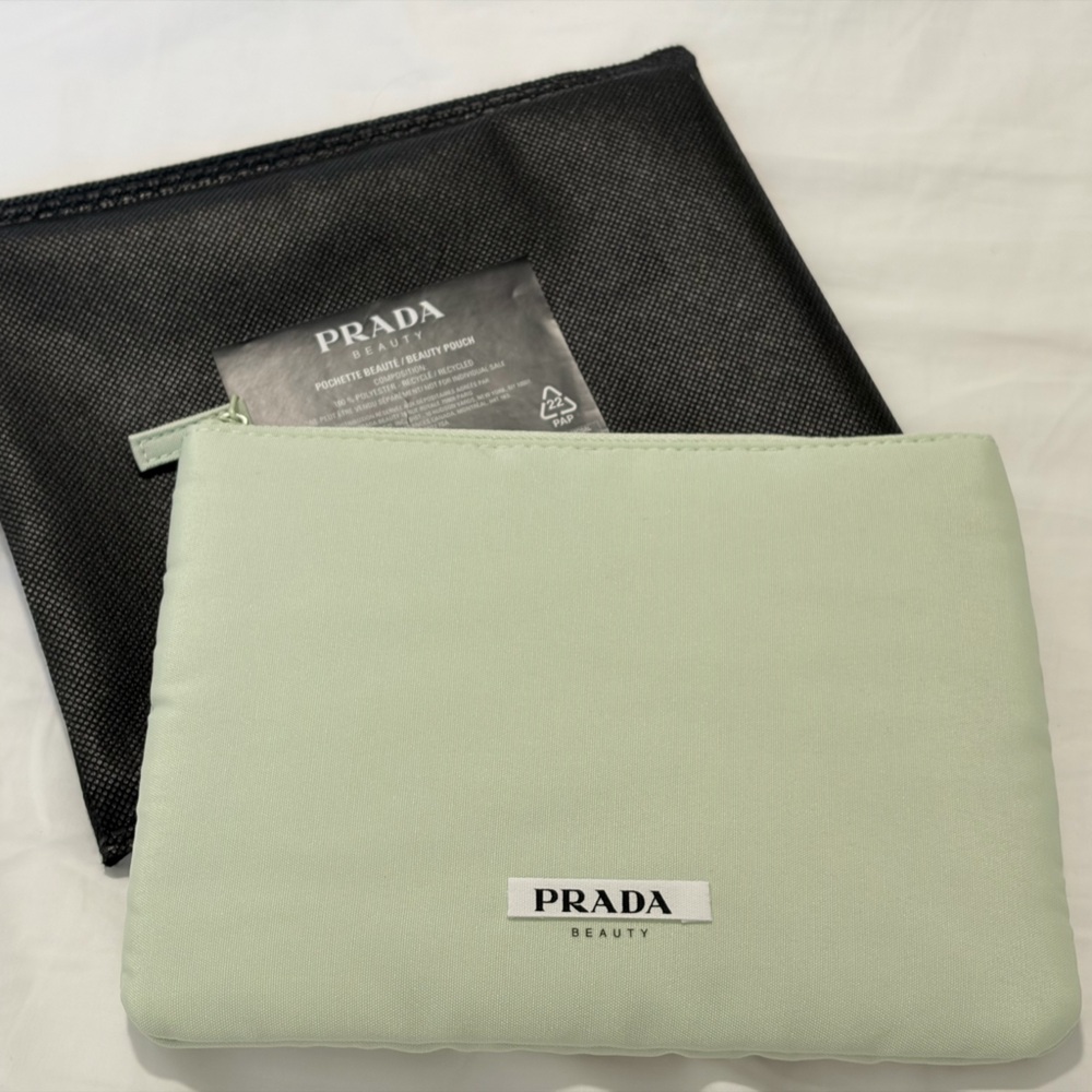 Prada Light Green Pouch Set